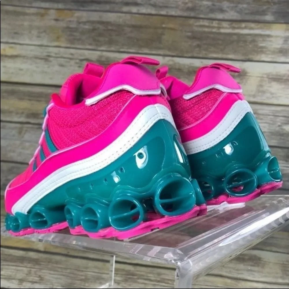 Adidas Originals Microbounce T1 Boost Shock Pink/Green - Picture 5 of 9